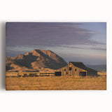 Black and white photograph of South Dakota landscape on stretched canvas, ideal for kitchen wall art.