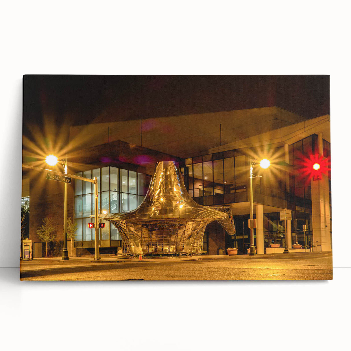 Black and white stretched canvas of Memphis scenery, ideal for kitchen wall art or bedroom ambiance.