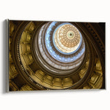 Landscape art painting of Austin, Texas in vibrant colors on a framed canvas, ideal for office or living room decor.