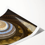 Extra large rolled print featuring line art flowers in muted tones, ideal for large living room wall art.