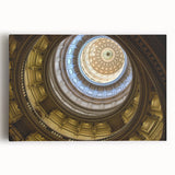 Black and white large art print of the Austin skyline on stretched canvas, suitable for kitchen wall art.