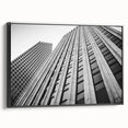 Black and white framed canvas featuring Houston skyline, ideal for bedroom wall art.