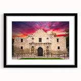 Abstract art print of San Antonio in vibrant colors on a textured, extra large canvas, ideal for living room decor.