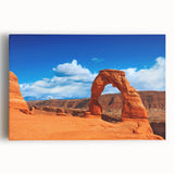 Black and white stretched canvas of Arches National Park, ideal for kitchen wall art.