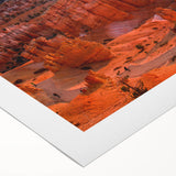 Art deco poster of Bryce Canyon in pastel shades on rolled canvas, ideal for dining room wall art.