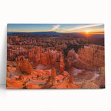 Black and white landscape of Bryce Canyon on a large stretched canvas, ideal for kitchen wall art.
