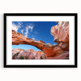 Extra large textured art print of Utah's Capitol Reef in vibrant colors on a black framed canvas.