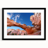 Extra large textured art print of Utah's Capitol Reef in vibrant colors on a black framed canvas.