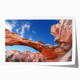 Rolled print of Capitol Reef, Utah scenery with vivid red and orange tones, ideal for art wall in dining room.