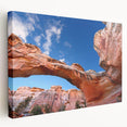 Stretched canvas print of Capitol Reef, Utah, in muted earth tones, suitable for kitchen wall art.