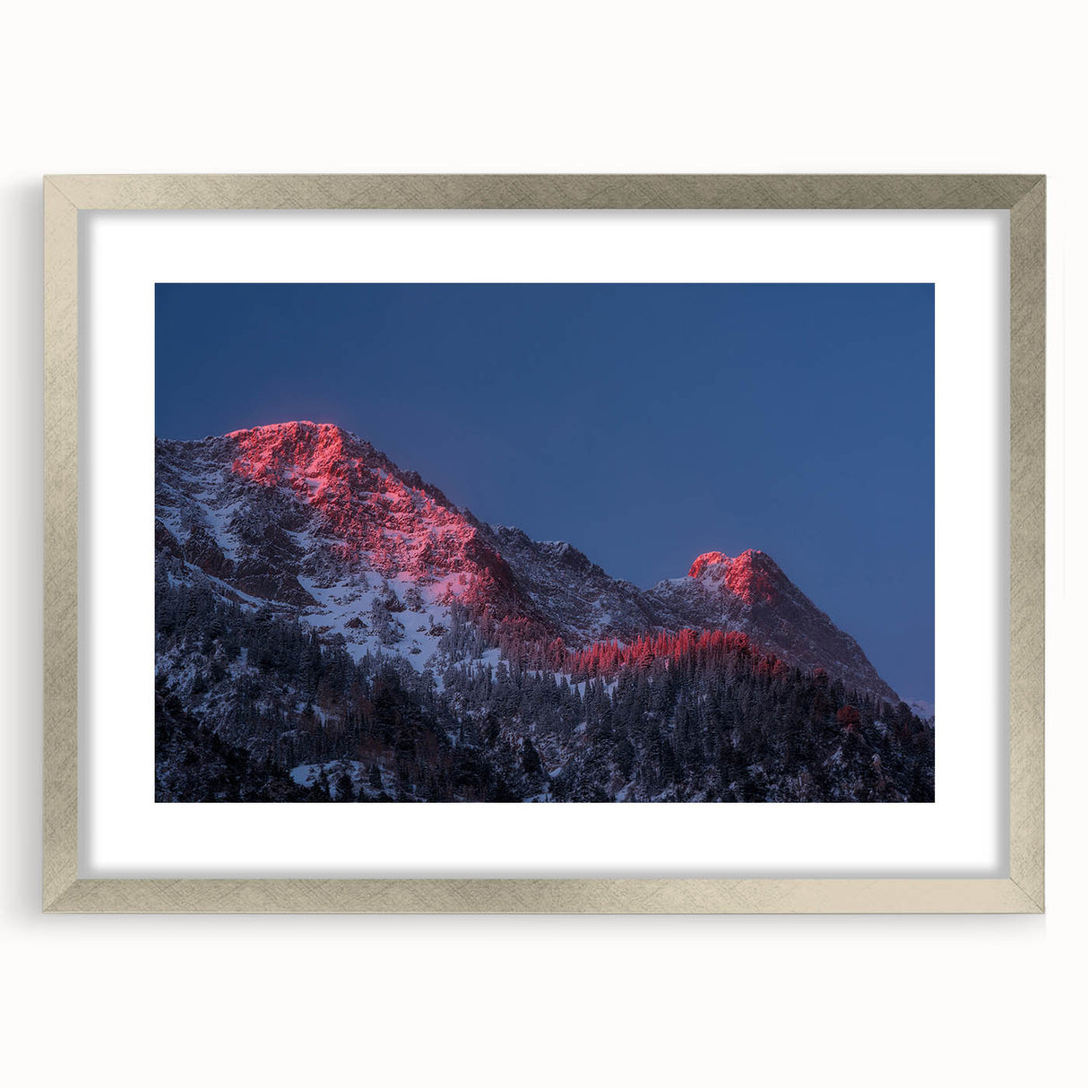 Textured art print of Salt Lake City with abstract elements in muted earth tones, framed in silver, ideal for bedroom art.