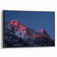 Black and white framed canvas of Salt Lake City landscape, ideal for bedroom wall art.