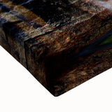 Black and white landscape painting of Zion National Park on a large stretched canvas, suitable for bedroom wall decor.