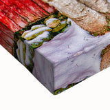 Black and white landscape art painting of Vermont scenery on large stretched canvas, suitable for bedroom wall.