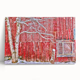 Black and white photograph of a Vermont landscape on stretched canvas, ideal for kitchen wall art or bedroom decor.