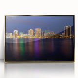 Large abstract wall art featuring a Virginia landscape in acrylic, with gold frame, ideal for modern art wall decor.