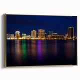 Framed canvas featuring a vintage-style landscape painting of Virginia scenery, ideal for bedroom wall art.