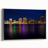 Framed canvas featuring a vintage-style landscape painting of Virginia scenery in muted earth tones.