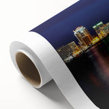 Art Deco style poster of Virginia scenery on rolled canvas, featuring pastel shades, ideal for nursery wall art.