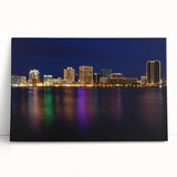 Black and white stretched canvas featuring a serene Virginia landscape, ideal for kitchen wall art or bedroom ambiance.