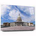 Acrylic print of the Washington D.C. Capitol in muted colors, ideal for dining room decor.