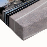 Black and white landscape art painting of the Washington DC Capitol on stretched canvas, ideal for bedroom wall decor.