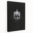 Washington DC Lincoln Memorial at dusk depicted in muted gray tones on a large stretched canvas.