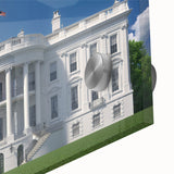 Acrylic print of the White House in Washington DC with soft blue and gray tones, ideal for bedroom or dining room decor.