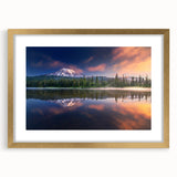 Extra large framed wall art of Mount Rainier with textured abstract design in muted earth tones, ideal for living room decor.