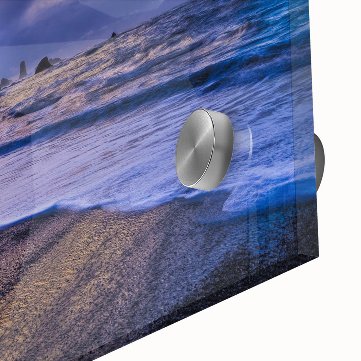 Acrylic print of a large abstract depiction of the Olympic scenery, featuring muted earth tones, ideal for dining room art.