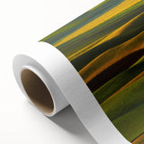 Art deco poster of Palouse, Washington scenery on rolled canvas, featuring soft pastel shades, ideal for nursery wall art.