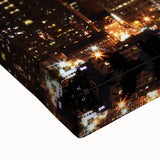 Black and white landscape art painting of Seattle skyline on large stretched canvas, ideal for bedroom wall decor.