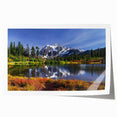 Extra large rolled print of Washington scenery with vibrant green and blue tones, ideal for dining room wall art.