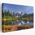 Large canvas print of the Washington, USA skyline in muted earth tones, suitable for kitchen wall art.