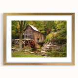 Extra large wall art featuring an abstract depiction of West Virginia scenery in textured gold tones on a framed canvas.