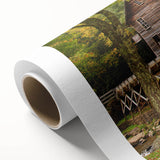 Art deco poster of West Virginia scenery in soft pastel shades, printed on rolled canvas, ideal for nursery wall art.