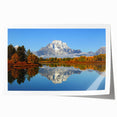 Rolled print of Grand Tetons landscape in earth tones, ideal for art wall dining room.