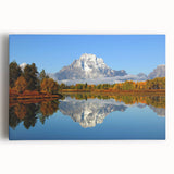 Black and white stretched canvas of the Grand Tetons, ideal for kitchen wall art.