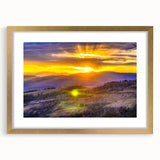 Extra large wall art featuring an abstract depiction of Yellowstone.