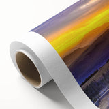 Art Deco poster of Yellowstone scenery in muted earth tones on rolled canvas, ideal for nursery wall art.