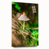 Large abstract wall art depicting spring season in pastel shades on acrylic glass, suitable for bedroom or dining room decor.