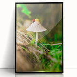 Large abstract wall art featuring mid-century modernist spring themes in vibrant greens and yellows on a framed acrylic.