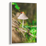 Vintage poster art of spring season on framed canvas, featuring pastel shades, ideal for living room decor.