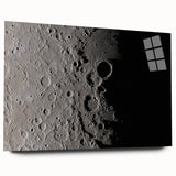 NASA Space Missions Wall Art - Moon Crater Exploration Canvas