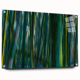 Dynamic Forest Motion Photography – Abstract Green Wall Art