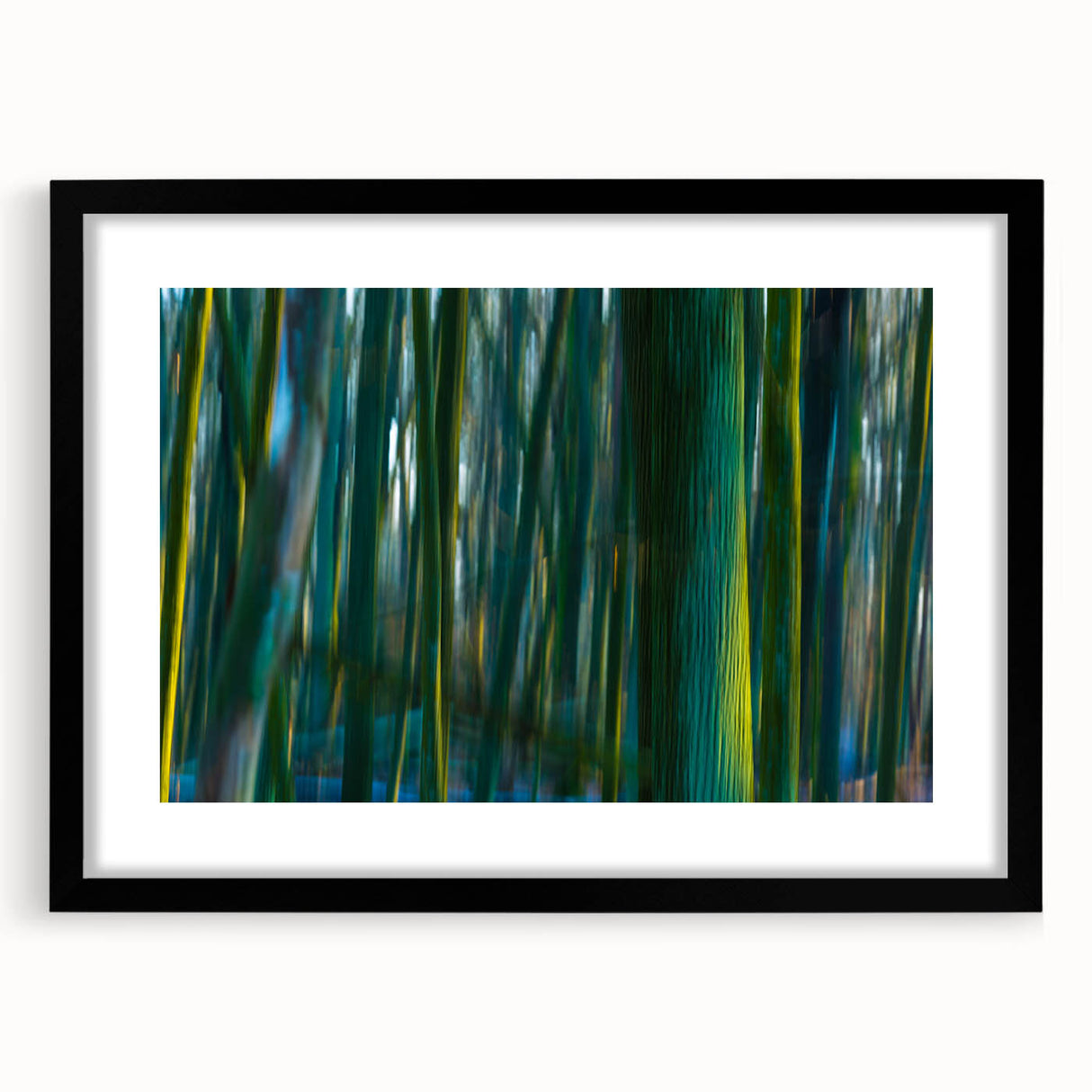 Dynamic Forest Motion Photography – Abstract Green Wall Art