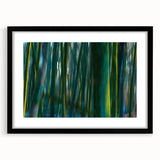 Dynamic Forest Motion Photography – Abstract Green Wall Art