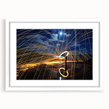 Fiery Expression in Motion – Modern Emotive Figure Wall Art