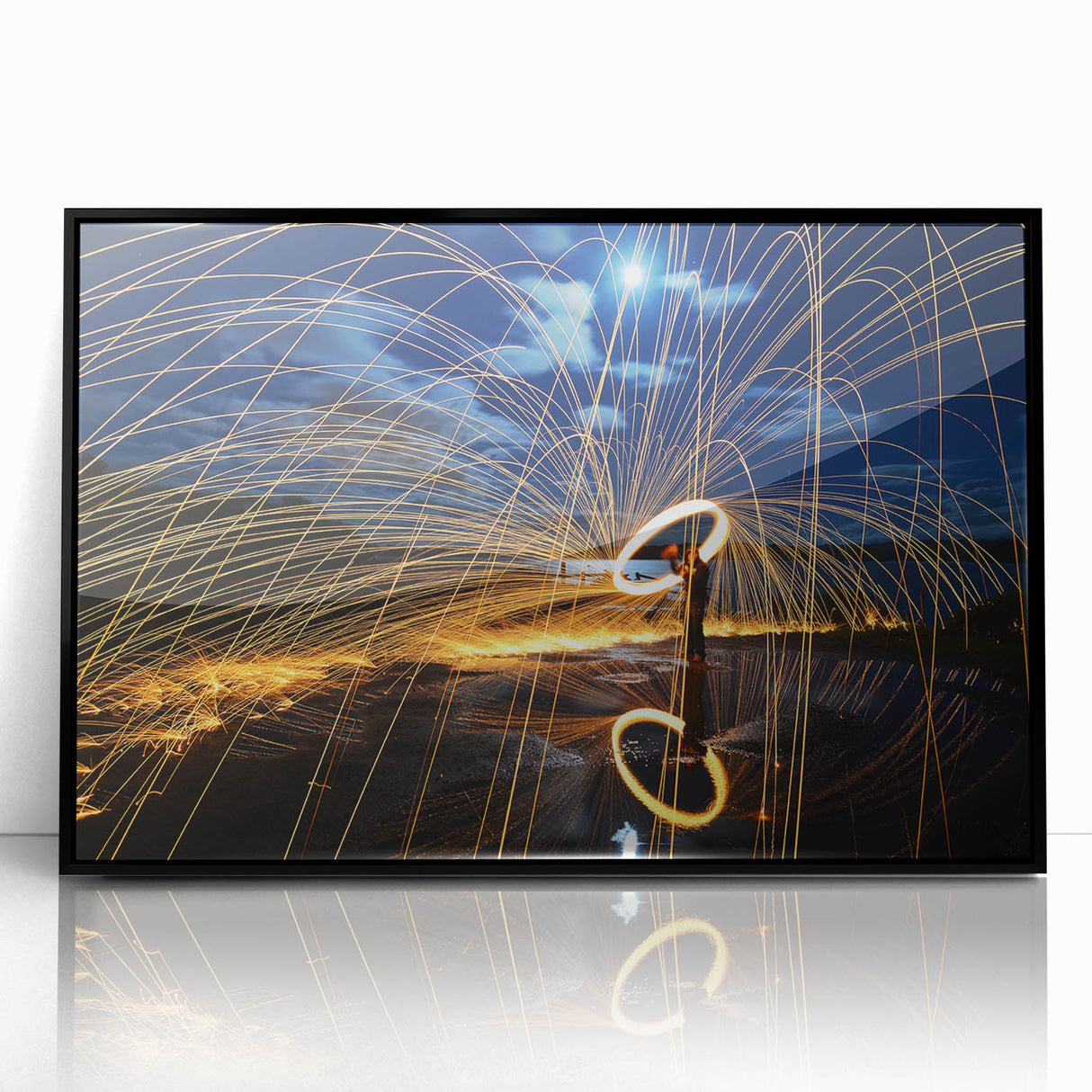 Fiery Expression in Motion – Modern Emotive Figure Wall Art