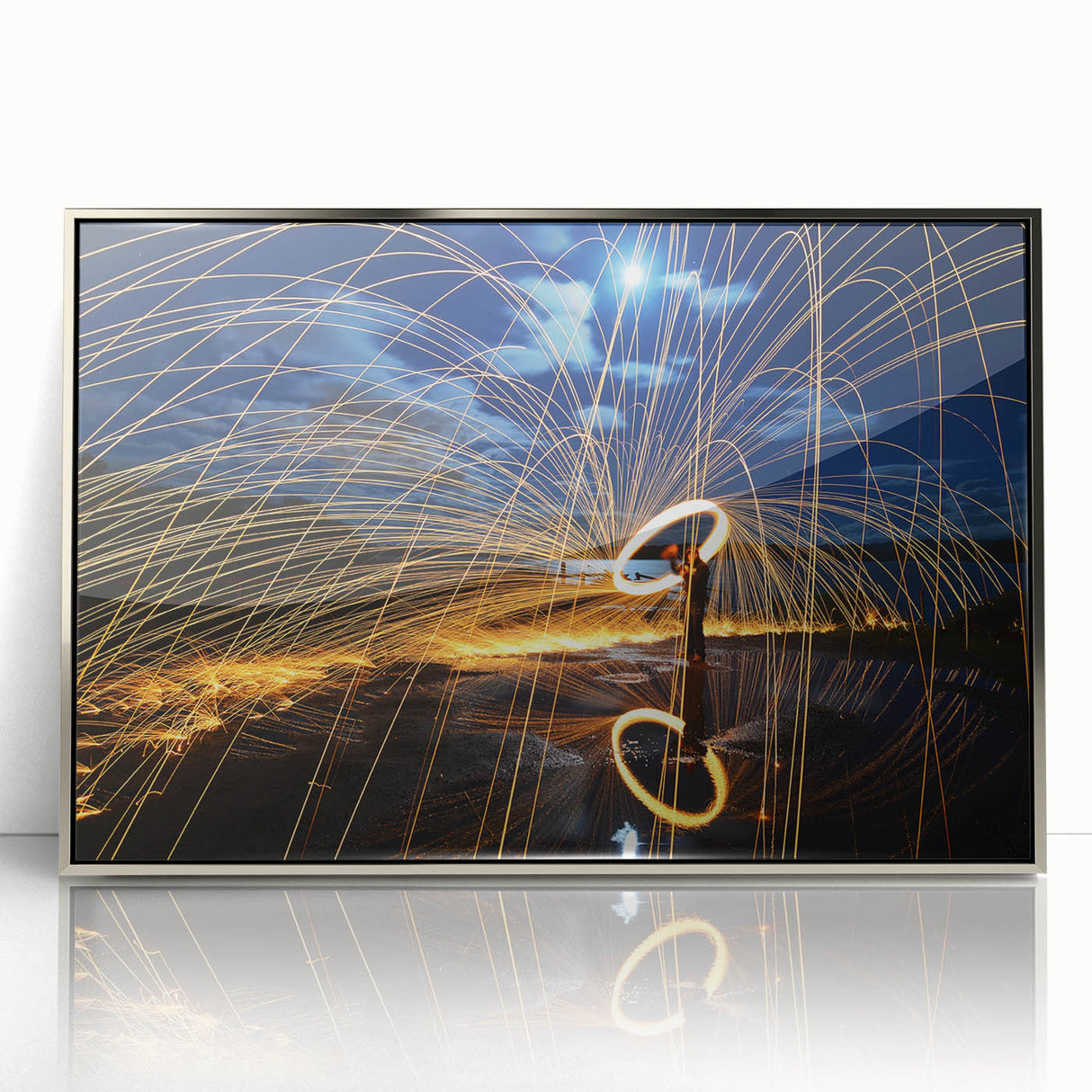 Fiery Expression in Motion – Modern Emotive Figure Wall Art